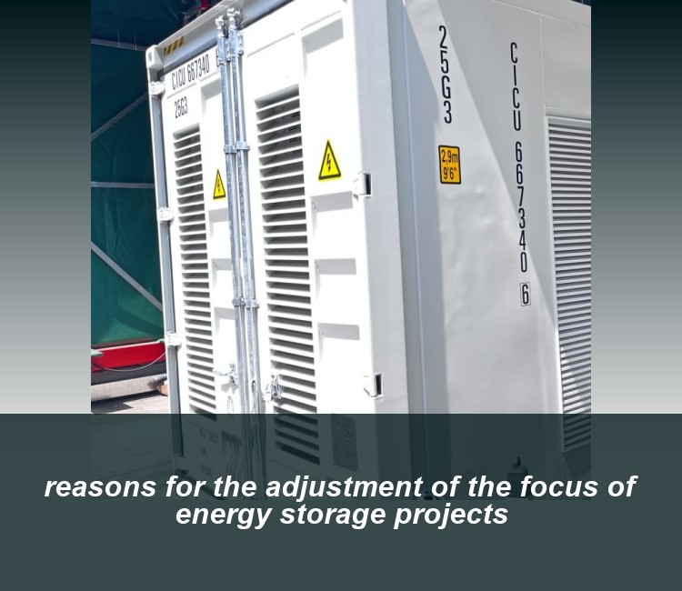 reasons for the adjustment of the focus of energy storage projects