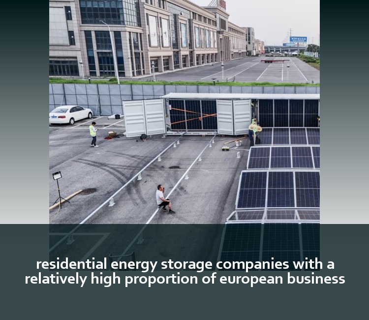 residential energy storage companies with a relatively high proportion of european business