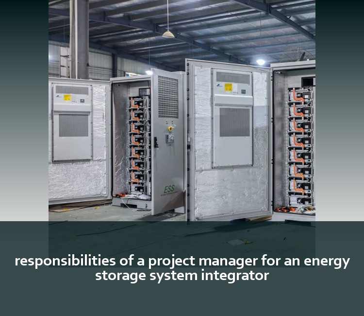 responsibilities of a project manager for an energy storage system integrator