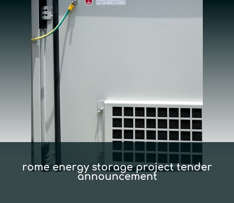 rome energy storage project tender announcement