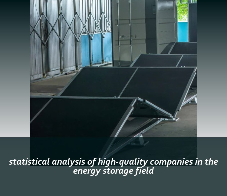 statistical analysis of high-quality companies in the energy storage field