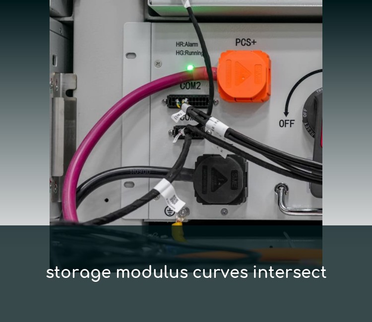 storage modulus curves intersect