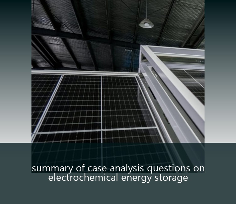 summary of case analysis questions on electrochemical energy storage