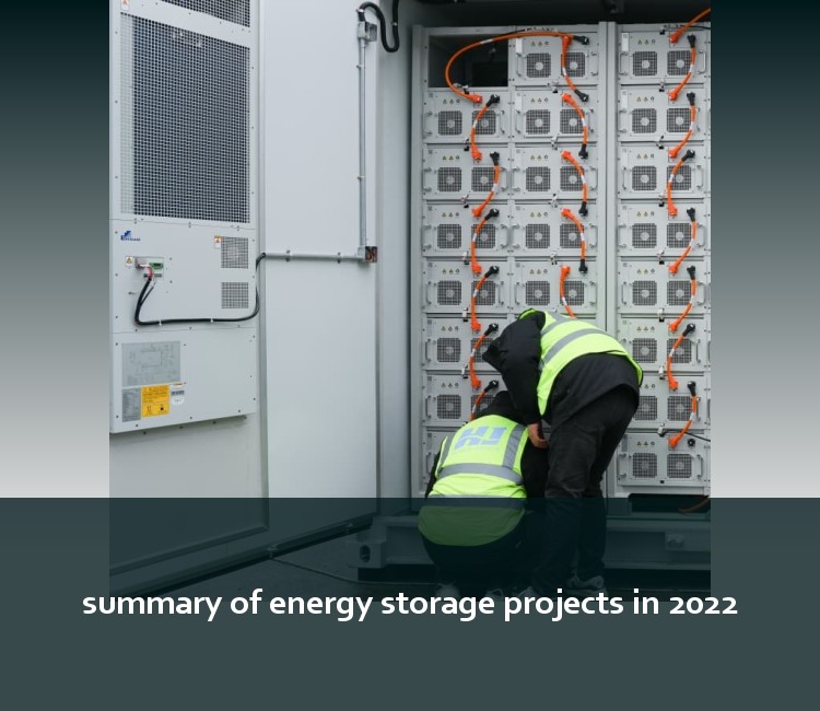 summary of energy storage projects in 2022