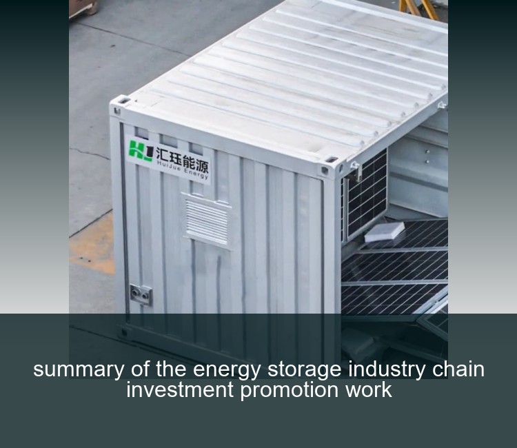 summary of the energy storage industry chain investment promotion work