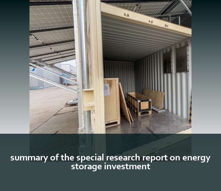 summary of the special research report on energy storage investment