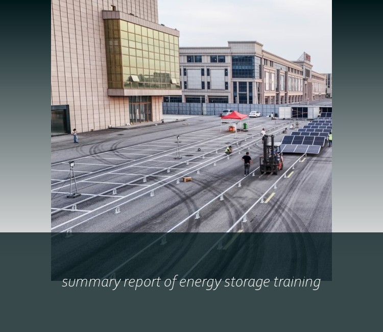 summary report of energy storage training