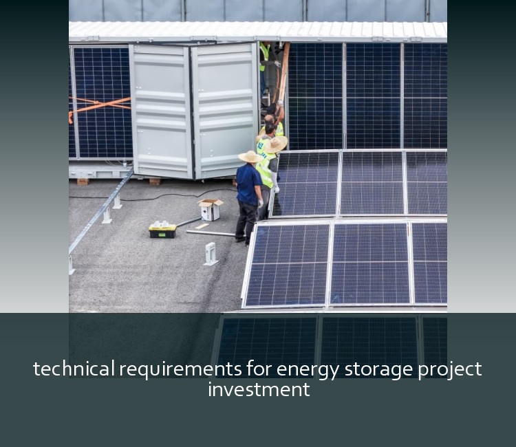 technical requirements for energy storage project investment