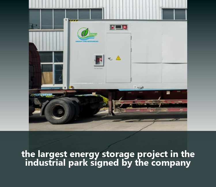 the largest energy storage project in the industrial park signed by the company