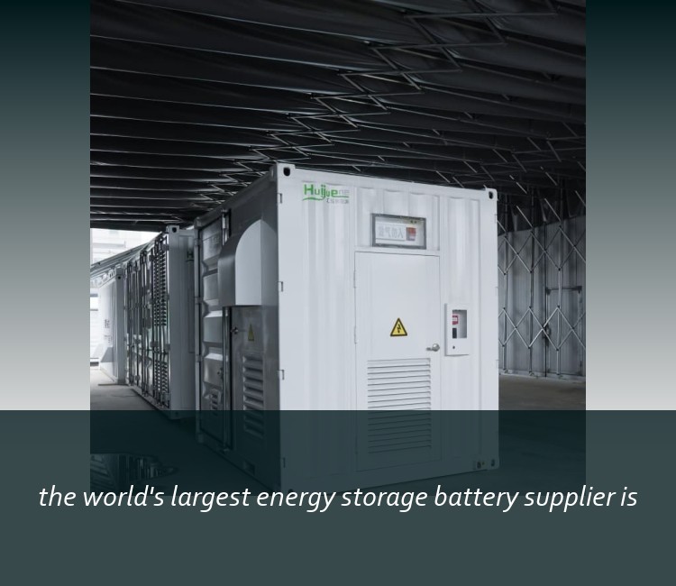 the world's largest energy storage battery supplier is