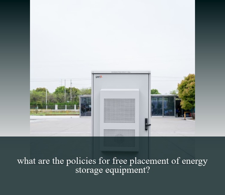 what are the policies for free placement of energy storage equipment?