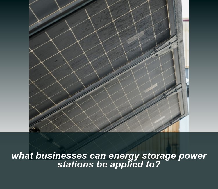 what businesses can energy storage power stations be applied to?