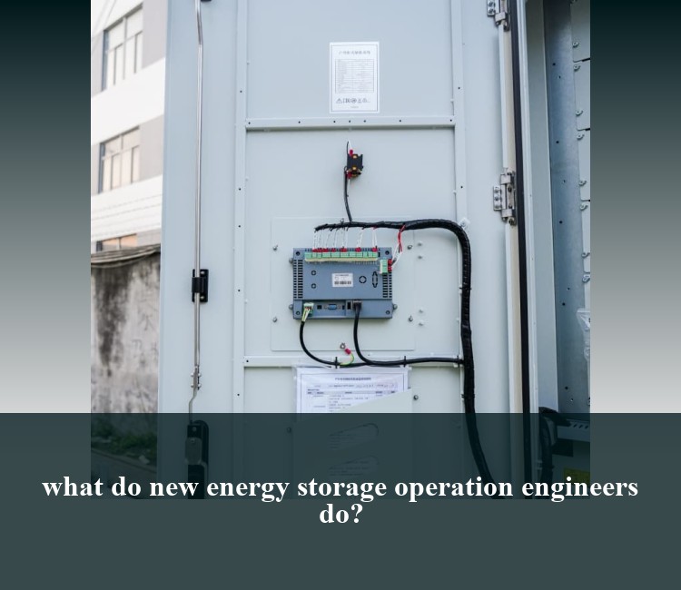 what do new energy storage operation engineers do?