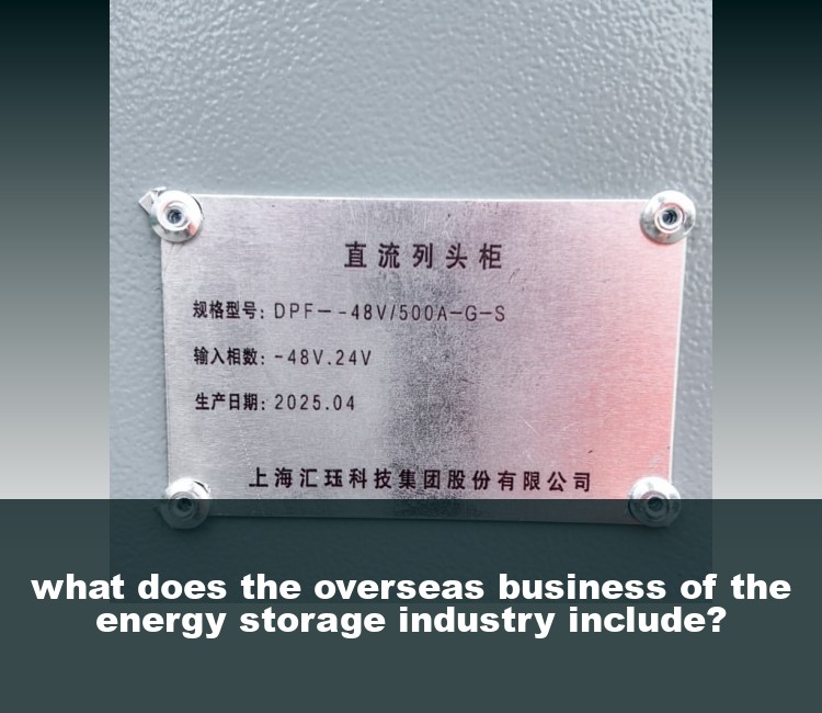 what does the overseas business of the energy storage industry include?