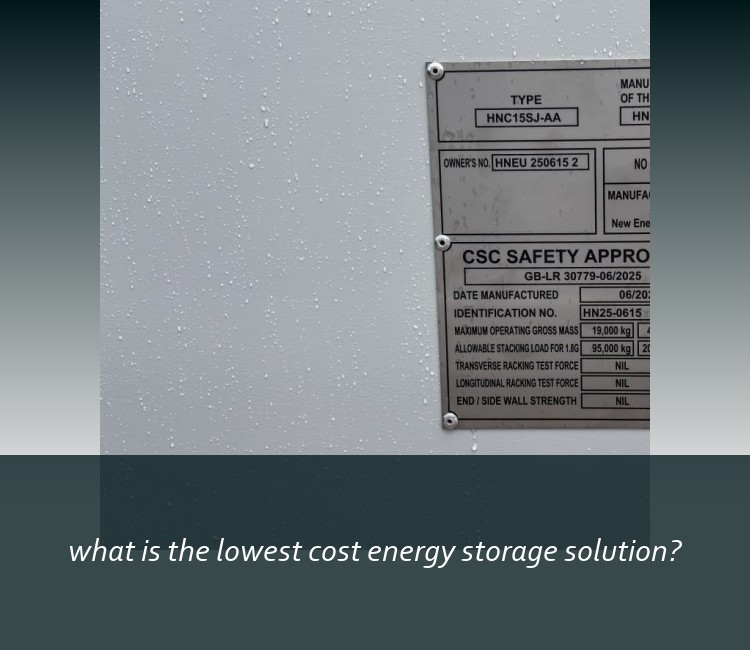 what is the lowest cost energy storage solution?