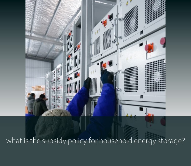 what is the subsidy policy for household energy storage?