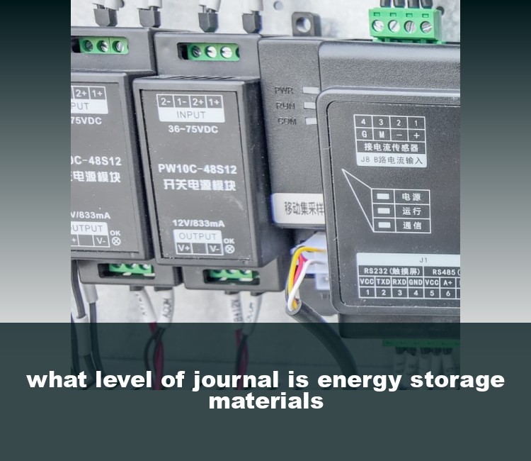 what level of journal is energy storage materials