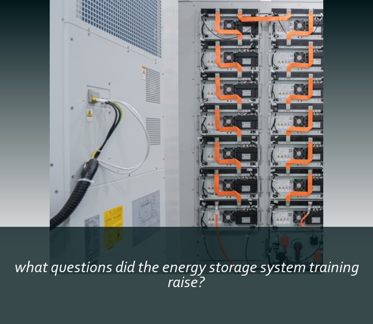 what questions did the energy storage system training raise?