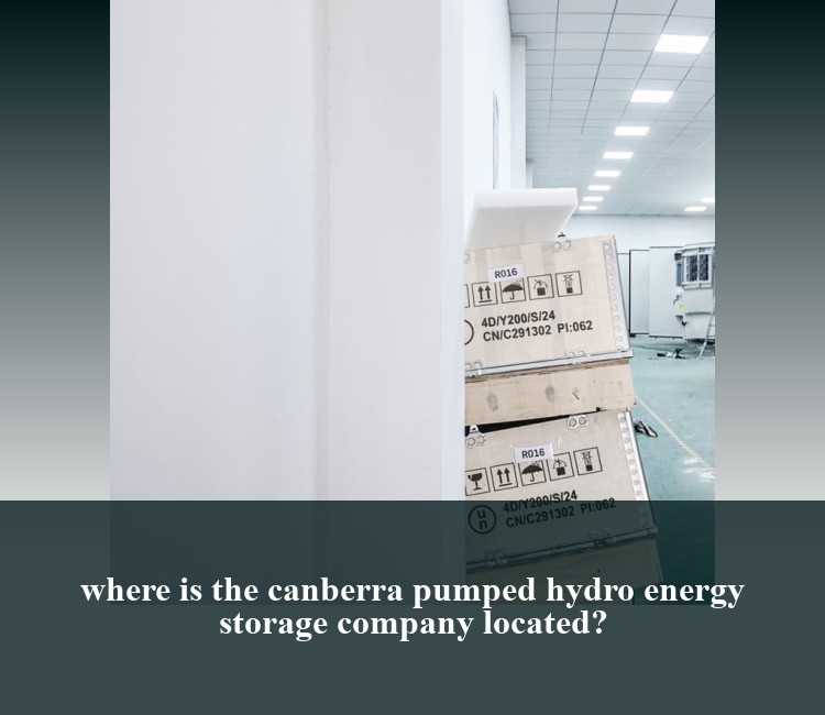 where is the canberra pumped hydro energy storage company located?
