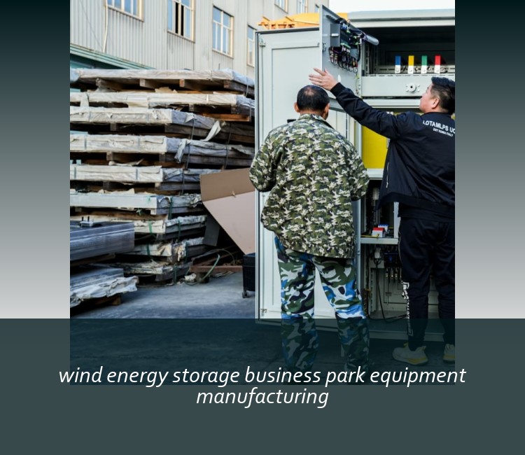 wind energy storage business park equipment manufacturing