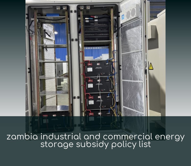 zambia industrial and commercial energy storage subsidy policy list